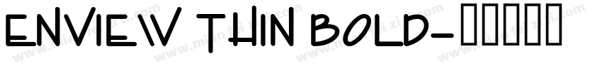 Enview Thin Bold字体转换
